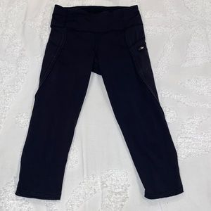 Lululemon Black running crop leggings. Size 2